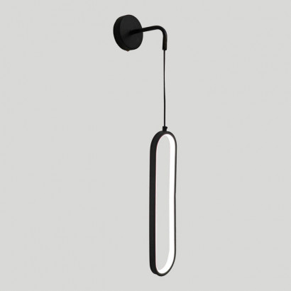 LUSSOLE Colbert Бра настенные, цвет основания - черный, плафон - акрил (цвет - белый), 1x18W LED, LSP-8682