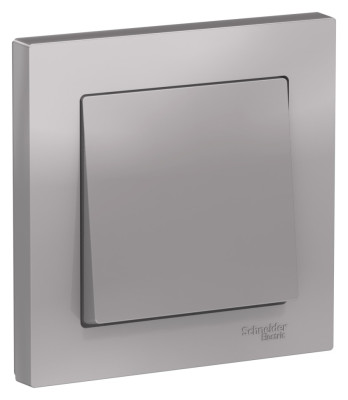 ATN000312 - ATLASDESIGN 1-клавишный ВЫКЛЮЧАТЕЛЬ, сх.1, 10АХ, в сборе, АЛЮМИНИЙ, Systeme Electric