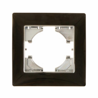 С1010-037 GUSI BRAVO РАМКА 1-местная, цинк, цвет оникс., С1010-037
