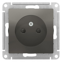 ATN000949 - ATLASDESIGN РОЗЕТКА без заземления со шторками, 16А, механизм, СТАЛЬ, Systeme Electric