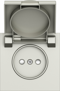 Donel S08 шампань накладка для розетки без заземления, с крышкой, 16A 250 В~, серия DB, DS43451