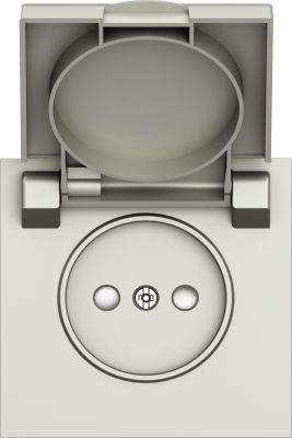 Donel S08 шампань накладка для розетки без заземления, с крышкой, 16A 250 В~, серия DB, DS43451