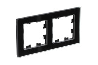 ATN321002 - ATLASDESIGN NATURE 2-постовая РАМКА, ОРГАНИЧЕСКОЕ СТЕКЛО ЧЕРНЫЙ, Systeme Electric