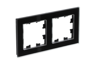 ATN321002 - ATLASDESIGN NATURE 2-постовая РАМКА, ОРГАНИЧЕСКОЕ СТЕКЛО ЧЕРНЫЙ, Systeme Electric