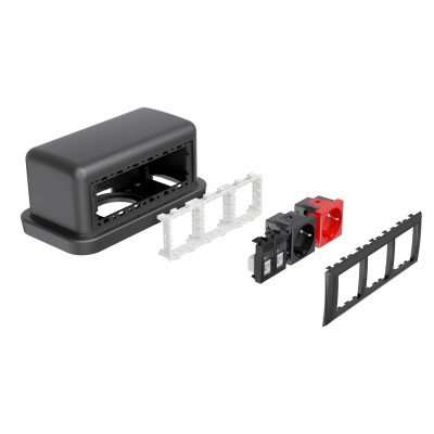 ДКС Напольная башенка BUS, 12 модулей, черная, 09090