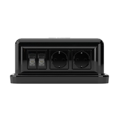 ДКС Напольная башенка BUS, 12 модулей, черная, 09090