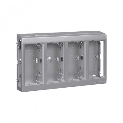 Simon Connect Алюминий Коробка Cima Pro для наружного монтажа на 4 Cima-модуля, SBC450-8