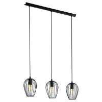 49478 Подвес NEWTOWN, 3x60W (E27), L700, H1100, сталь, черный