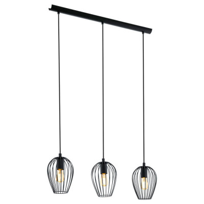 49478 Подвес NEWTOWN, 3x60W (E27), L700, H1100, сталь, черный