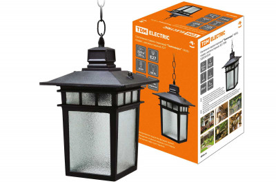 Светильник садово-парковый "Тамплиеры" 100 Вт, подвес, шагрень/черный, Е27, TDM Electric, SQ0330-0326