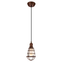 49809 Подвес PORT SETON, 1х60W (E27), ?130, H1100, сталь, коричневый состаренный, 49809