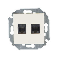 Simon Simon15 Розетка компьют. 2хRJ45 кат.5e (AMP), сл. кость, 1591552-031 Simon Simon15 Розетка компьют. 2хRJ45 кат.5e (AMP), сл. кость, 1591552-031
