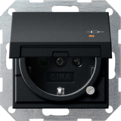 2763005 Gira Вставка розетки с крышкой, с защитой от детей и контрольным светодиодным индикатором