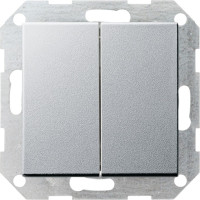 286126 Gira Выключатель  кнопочн. 2-х клав. самовозврат.\ Переключатель 2-местн.