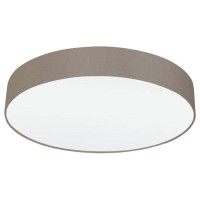 97612 Потолочный светильник PASTERI, 3х60W (E27), ?570, H150, сталь, белый / текстиль, лен, коричнев