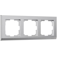 Werkel W0031865/ Рамка на 3 поста Stark (серебряный матовый), a063455