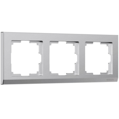 Werkel W0031865/ Рамка на 3 поста Stark (серебряный матовый), a063455