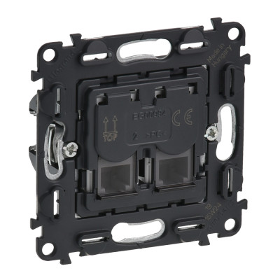 Legrand Valena IN'MATIC.Телефонная розетка RJ11 двойная, 753039