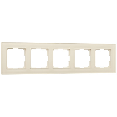Werkel W0051141/ Рамка на 5 постов Favorit (молочный, стекло), a058817