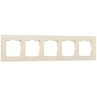 Werkel W0051141/ Рамка на 5 постов Favorit (молочный, стекло), a058817