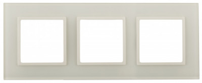 ЭРА 14-5103-02 Elegance Сл.кость/сл.кость Стекло Рамка 3-ая