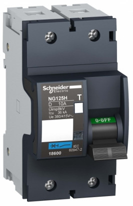 Schneider Electric Acti 9 NG125H Автоматический выключатель 2P 10A (C)