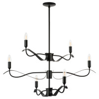 Lightstar 733267 (MD21041-6M) Люстра RAGNO 6х40W E14 ЧЕРНЫЙ МАТОВЫЙ (в комплекте)