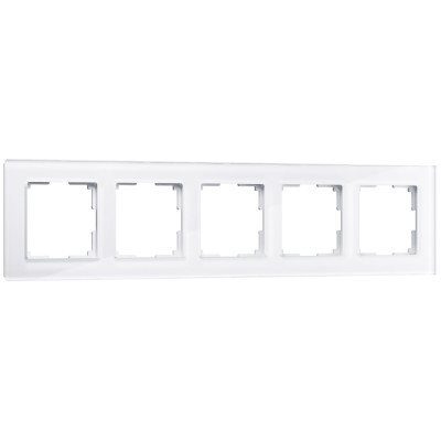 Werkel W0051101/ Рамка на 5 постов Favorit (белый,стекло), a051195