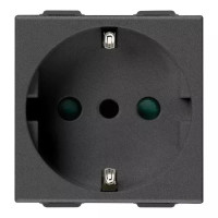 Vimar Розетка 2П+З 16A P30 евростандарт, карбон матовый, 09209.CM Vimar Розетка 2П+З 16A P30 евростандарт, карбон матовый, 09209.CM