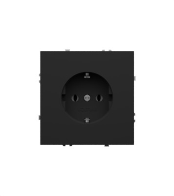 Розетка встраиваемая VOLTUM S70 с заземлением 16А, (графит), VLS040107