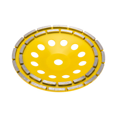 Чашка алмазная шлифовальная, двухрядная, 230х22,2мм KRANZ, KR-90-0254