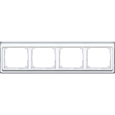Рамка для горизонтальной установки, 4 поста; акриловое стекло; белый; SL500, SL5840WW