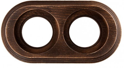 Bironi Рамка 2 постовая для открытой проводки (Старое дерево на бревно 220мм), BFC22-620-17