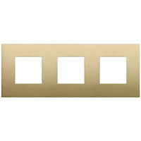 Vimar Накладка CLASSIC на 6 модулей (2+2+2) расстояние между центрами 71мм латунь зачищенная щеткой, 19644.12.01
