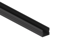 Donel,Накладной алюминиевый профиль,  17,2х14,5х2000. Цвет: Черный матовый, RAL9005,Серия:DN8ALE, DN18505RAL9005