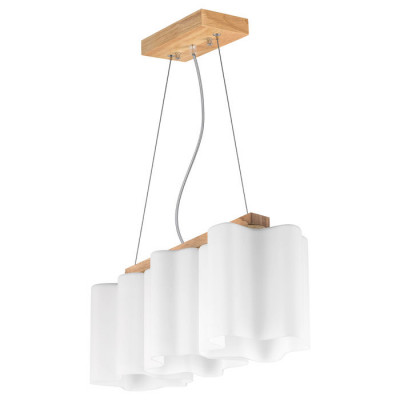 Lightstar 802135 (MD998-3) Подвес NUBI LEGNO 3х40W E27 СВЕТЛОЕ ДЕРЕВО/БЕЛЫЙ (в комплекте)