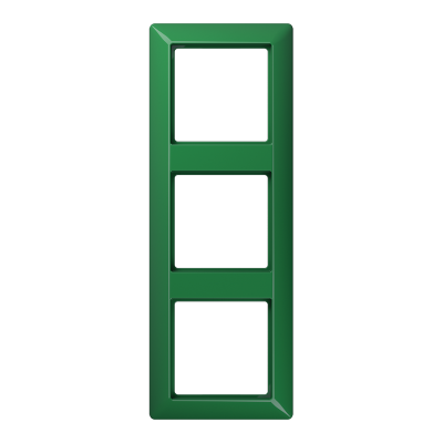 Рамка 3-кратная для вертикальной и горизонтальной установки; термопласт, зеленая, AS583BFGN