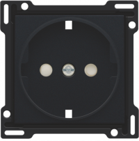 Niko Черный Накладка розетки с шт., с/з, 161-66901