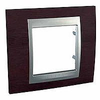 MGU66.002.0M3 - UNICA TOP РАМКА 1-постовая, АЛЮМИНИЙ/ВЕНГЕ, Schneider Electric