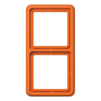 Рамка для вертикальной и горизонтальной установки ударопрочная, 2-кратная; оранжевая, CD582WUO