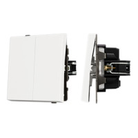 054547 - Механизм выключателя двухклавишный непроходной SWT-TENDO-MK02-SFPL-WH (230V, 10A) (Arlight, -)