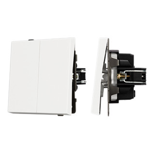 054547 - Механизм выключателя двухклавишный непроходной SWT-TENDO-MK02-SFPL-WH (230V, 10A) (Arlight, -)