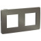 рамка 2-постовая, НИКЕЛЬ/антрацит