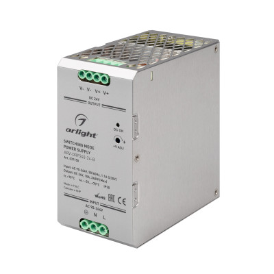 Блок питания ARV-DRP240-24-B (24V, 10A, 240W, PFC) (Arlight, IP20 Металл, 5 лет), 037155