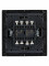 FORTE&PIANO Выключатель 2-клавишный проходной 10А FP107 черный IEK, FP-V22-0-10-1-K02