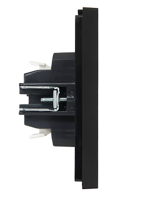 FORTE&PIANO Выключ. 2-кл. прох. 10А FP107 чер. IEK, FP-V22-0-10-1-K02