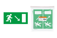 Знак "Направление к эвакуационному выходу направо вниз" 200х100мм TDM Electric, SQ0817-0053