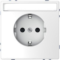 D-Life Розетка 2К+З 16 А, 250 В~, с полем для надписи, белый лотос D-Life Розетка 2К+З 16 А, 250 В~, с полем для надписи, белый лотос