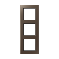 Рамка для вертикальной и горизонтальной установки, 3 поста; дюропласт; мокко; A CREATION, AC583MO