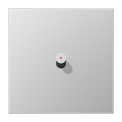 Центральная плата, 1 пост, 1 тумблер, конус c окошком; металл; алюминий; серия LS, AL12-0KOK0